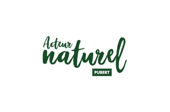 Logo en vert avec le texte "Naturel Purity" en écriture cursive.